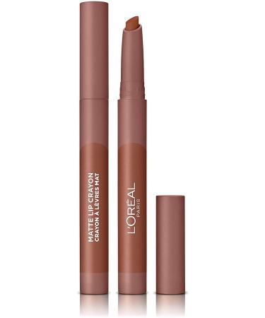 L'Oreal Paris Infallible Very Matte Lip Crayon Lipstick Smudge Proof Nude Lipstick 104 Tres Sweet 1 kg 104 Tres Sweet 1 count (Pack of 1)
