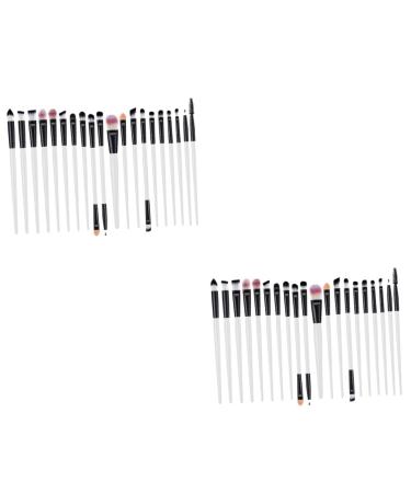 Baluue 40 Pcs Eye Makeup Eye Liner Brush Spoolie Brush for Eyelashes Makeup Brush Eye Shadow Brush