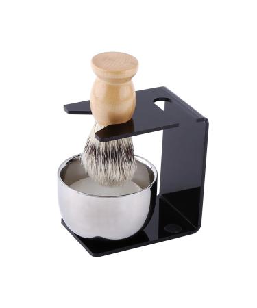Classic Shaving Set for Men | Black Razor Holder Nylon Brush & Stainless Steel Bowl | Double-Sided Safety Razor | Luxury Grooming Kit - Buy Online on SooperMarket.com