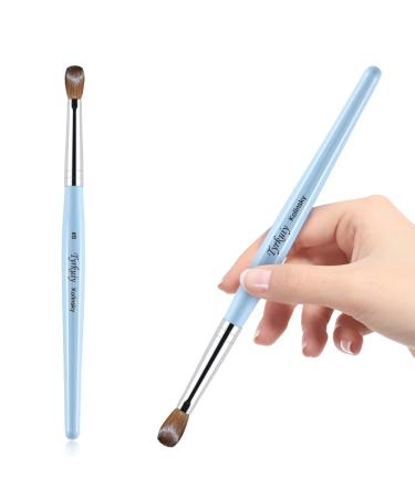 Golden Maple 100% Pure Kolinsky Hair Size 8 Oval Acrylic Nail Brush Set - Blue Wood Handle, Professional Manicure Tool for DIY Salon - Buy Online on SooperMarket.com