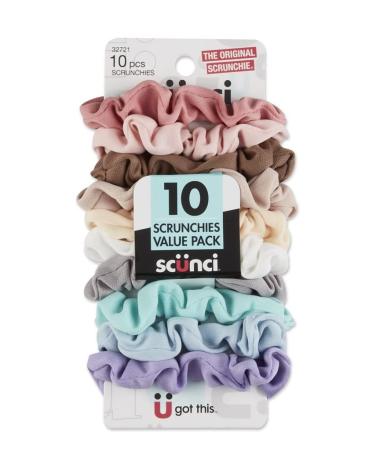 Scunci Value Pack No Damage Scrunchies - 10 Pcs. 10 Count (Pack of 1)