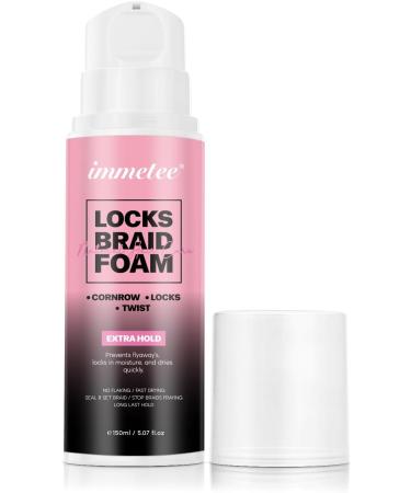 Immetee Braid Foam Hair Mousse 150ml - Extra Hold, High Shine, Moisturizing Hair Control for Braids, Twists, and Locks - Buy Online on SooperMarket.com