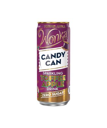 Candy Can Wonka Sparkling Toffee Apple Zero Sugar Drink 1 x 330ml Toffee Apple 1 Count (Pack of 1)