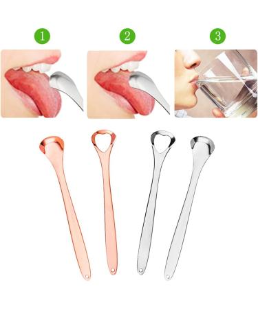 Buy Premium 2-Piece Stainless Steel Tongue Scraper Set - Versatile Schaber Tools for Effective Stain Removal | International Shipping Available - Buy Online on SooperMarket.com