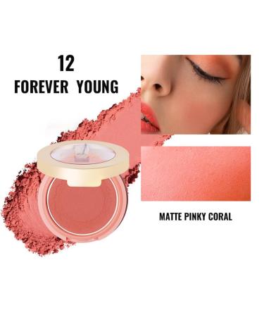 Oulac Rouge Powder Matt Blush - Super-Fine Vegan Formula Gentle Application Ideal for All Skin Types - 4.8g Forever Young - Buy Online on SooperMarket.com