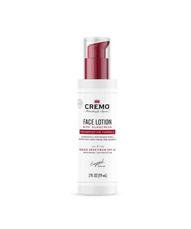 Cremo Face Lotion with Sunscreen Preventative Formula SPF 20 2 fl oz (59 ml)