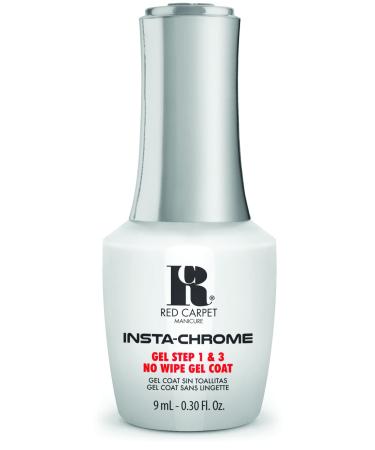 Red Carpet Manicure Insta-Chrome Gel Steps 1 & 3 | No Wipe Gel Top Coat | 0.3 Fl. Oz.