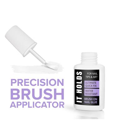 Brush On Nail Glue - Extra Strong & Waterproof - 2-Pack for Press On & Acrylic Nails - Long Lasting Professional Nail Tips (8ml - Buy Online on SooperMarket.com