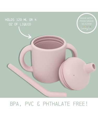 LoveyLu Silicone Sippy Cup with Straw - Spill Proof Toddler Cup 2 Pack (Blush) - Buy Online on SooperMarket.com