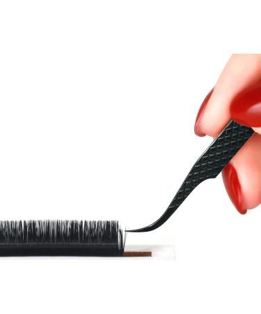 DASSEN Lashes Extension Tweezers Isolations tweezer Volume Lashes Tweezers Precision Slanted Straight Tip for Isolation Classic Lash Extensions Pointed Lash Tweezers for Eyelash Extensions (Black2-1) - Buy Online on SooperMarket.com