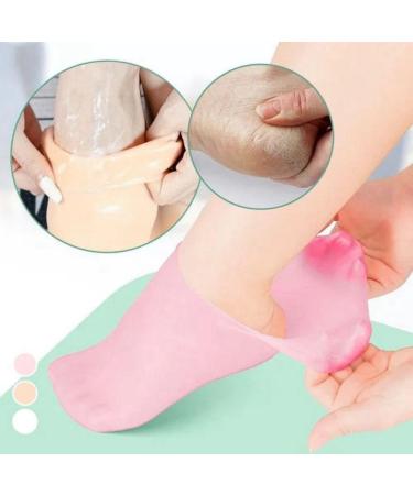 Closer 4 Pairs Full Foot Moisturizing Anti-Cracking Silicone Socks Foot Protectors to Prevent Heel Dryness Beach Socks Pink - Buy Online on SooperMarket.com