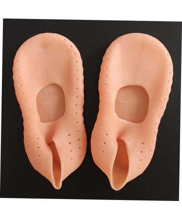 minkissy 2 Pairs Plantar Inserts Silicone Socks Foot Care Insoles for Plantar Spa Gel Socks Spa Moisture Socks Heel Socks for Cracked Heels Room Socks Elastic Heel Cover - Buy Online on SooperMarket.com