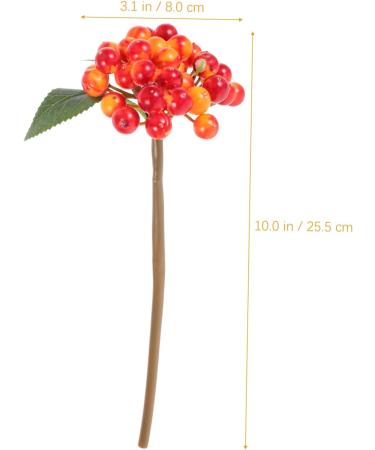 Artibetter 5pcs Christmas Ornaments Christmas Berry Twigs Xmas Floral Arrangements Christmas Tree Berries Red Berry Arrangement Wreath Artificial Berry Xmas Berries Bouquet Soft Pvc Spray Orange 27.00X11.00X11.00CM - Buy Online on SooperMarket.com