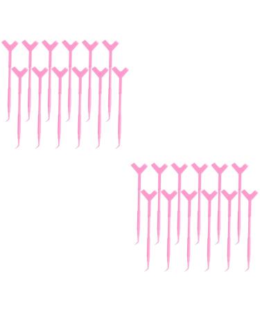 FOMIYES 24 Pcs False Eyelash Y-shaped Brush Grafted Eyelashes Brush Eyelash Perm Pad Lash Fish False Eyelash Brush Makeup Gadgets Eyelash Lift Brush Pv Eyelash Comb Fake Eyelashes