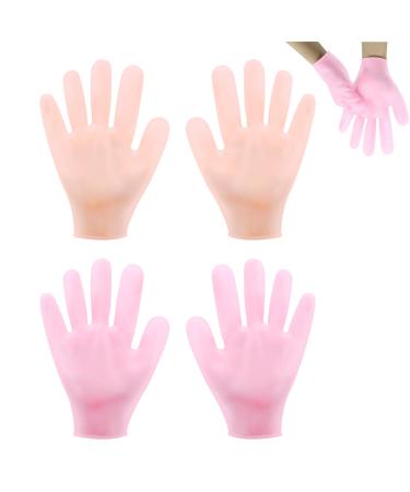 Fengyang 2PCs silicone moisture gloves pink gel-spa gloves Moisturizing Gloves for Repairing Dry Cracked Handpflege silicone gloves for drying the hands of women