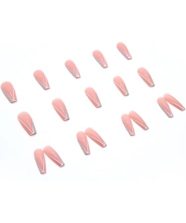 RUNRAYAY Pink French Fake Nails - Sequins Splicing Press On False Nails Kit for Women and Girls - Buy Online on SooperMarket.com