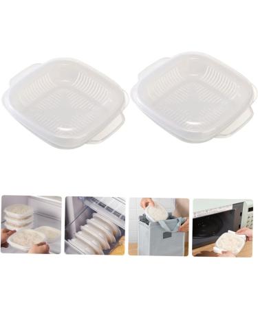 HOLIDYOYO Insulated Hot Lunch Box 2pcs Box Kitchen Rice Lunch Box Micro-Wave Oven Steamer Crisper Tray - Buy Online on SooperMarket.com