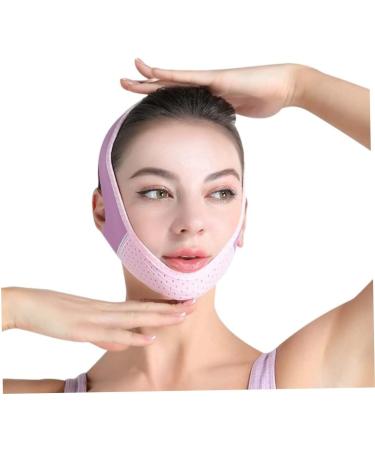 Double Chin Reducer | V Line Face Lifting Mask | Adjustable Soft Chin Strap | Reusable Face Strap for Double Chin (Purple - Buy Online on SooperMarket.com