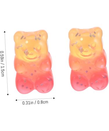STOBOK Sequins 50pcs Head Headdress Bear Charms Earrings Hair Clips Diy Resin Gradient Ties Headwear Accessories Sequin - Buy Online on SooperMarket.com