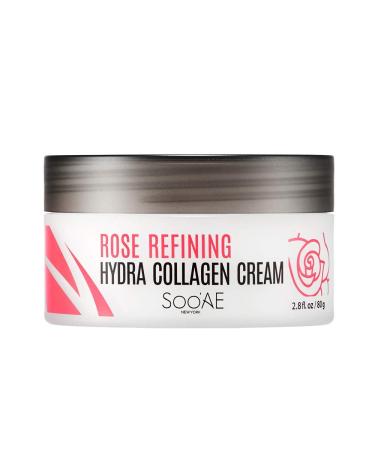 Soo'AE Rose Refining Hydra Collagen Cream 2.8 fl.oz / 80g Rose Water Face Cream Moisturizer Water Based Moisturizer For Dry Skin