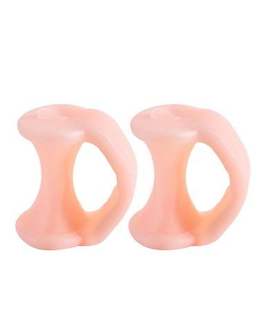 Gel Toe Separators For Overlapping Toes Hammer Toe Straightener Bunion Pads Corrector For Women Pinky Toe Spacers For Bunion Relief Hydrating Socks 0.50 Fl Oz (Pack of 2) Orange