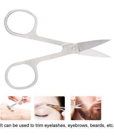 Premium Stainless Steel Nose Hair Trimmer & Eyelash Scissors for Men & Women - Professional Facial Hair Grooming - Buy Online on SooperMarket.com