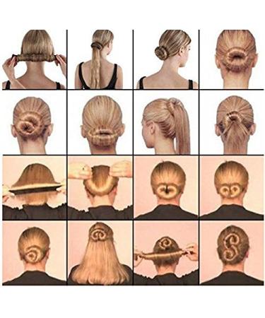 JZK Set of 8 Hair Bun Styling Tools - Donut Hair Bun Maker for Women & Girls | 8 Colors - DIY Hair Accessories - Buy Online on SooperMarket.com