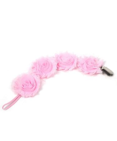Baby Pacifier Clip - Rose Flower Feeding Dummy Teething Soother Holder Strap Chain - #1 Choice for Parents - Buy Online on SooperMarket.com