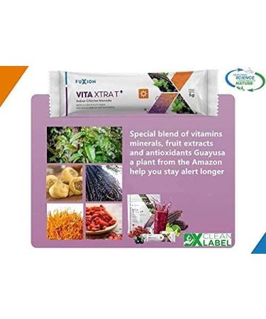 Fuxion Vita Xtra T-Mix Fast Acting Energizing Tea - All Natural Herbs & Fruits for Natural Energy - Purple Corn - 28 Sachets - Buy Online on SooperMarket.com