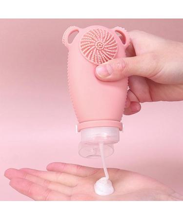 sunree Silicone Empty Container with Cleansing Brush for Shampoo and Lotion C gray - Buy Online on SooperMarket.com