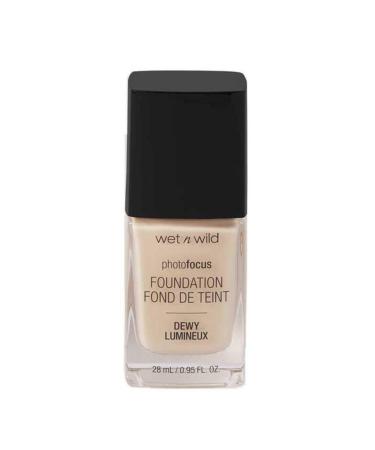Wet n Wild Photo Focus Foundation Dewy Weightless Foundation with Nourishing and Long-wearing Formula Buildable Coverage Ideal for Normal to Dry Skin Type Vegan Soft Ivory