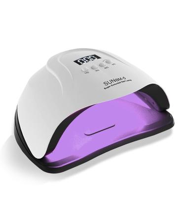280W LED UV Nail Lamp Lumcrissy Professional Gels Nail Dryer Nail Polish Curling Lamp Professional Nail Dryer Lights for Acrylic Nail Gels (White)