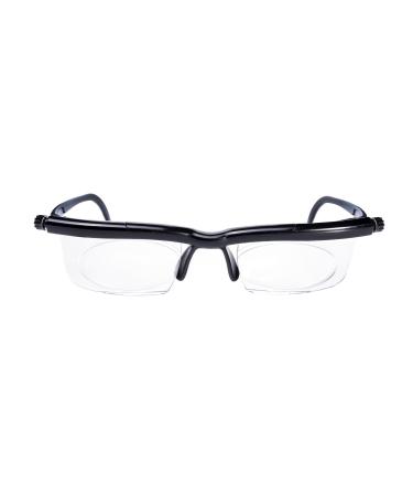 SKYWAY Focus Adjustable Glasses Dial Vision TR90 Frame Focal Adjustable Glasses Adjustable Vision Eyeglasses Near and Far Sight Black