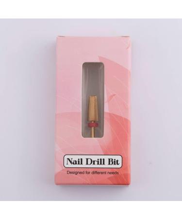 BNG 5-in-1 Carbide Nail Drill Bit for Fast Acrylic & Hard Gel Removal - Tungsten Steel Manicure Pedicure Tool - Fine Gold - Buy Online on SooperMarket.com