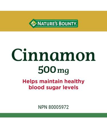 Nature's Bounty Cinnamon 500mg Pills and Herbal Health Supplement Helps Maintain Blood Sugar Levels 100 Capsules & Chromium Supplement Helps Metabolize Carbohydrates and Fats 200mcg 100 Tablets - Buy Online on SooperMarket.com