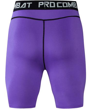 szxiten Men's Compression Workout Set - Purple, X-Large | Gym Tights & Short Sleeve Shirt | Quick Dry Base Layer Sportswear - Buy Online on SooperMarket.com