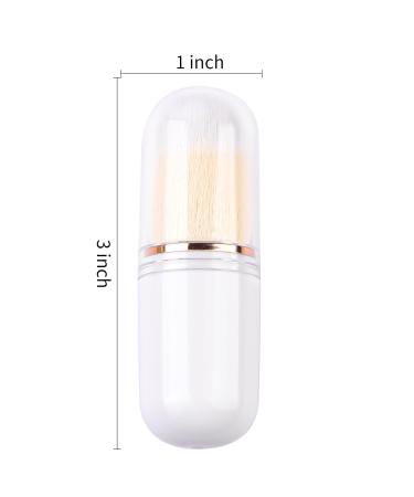 Retractable Travel Makeup Brush - Mini Capsule Kabuki Brush for Liquid Foundation Powder & Cream - Ideal for On-the-Go Beauty - Buy Online on SooperMarket.com