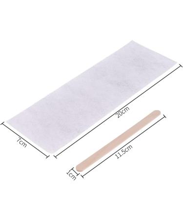 BOO 150 Piece Wax Strips & Sticks Kit for Hair Removal - 100 Facial & Body Non Woven Strips + 50 Wooden Applicator Sticks - Buy Online on SooperMarket.com