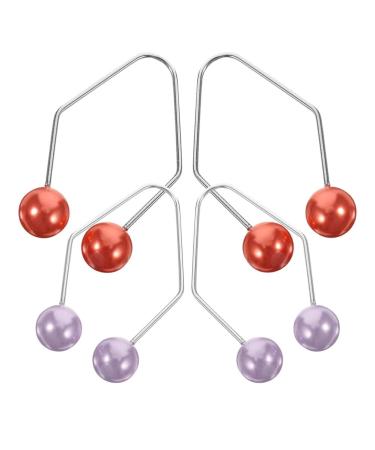 Baluue 2 Pairs Dimple Makers Cheeks Facial Dimple Trainer for Create a Beautiful Smile Natural Dimples Lift Portable Red Purple
