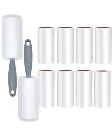 Puki diary lint roll 10 rolls with 90 sheets + 2 rollers each extra sticky lint roller animal hair remover lint brush for animal hair clothing sofa bed cat hair dog hair and carpet 900 sheets