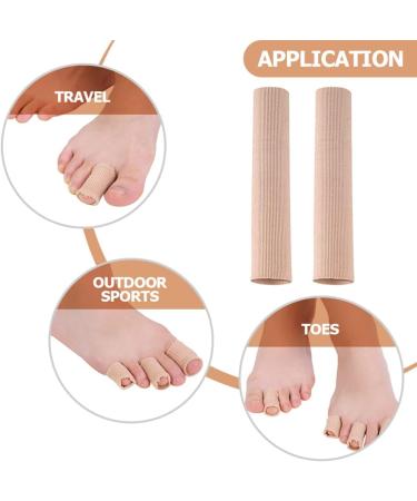 Healvian Toe Spacers & Tubes Sleeves 2Pcs - Elastic Fabric Lined Cushion Pad Protectors for Blisters & Calluses - Blister Bandaids 20X2.5CM - Buy Online on SooperMarket.com