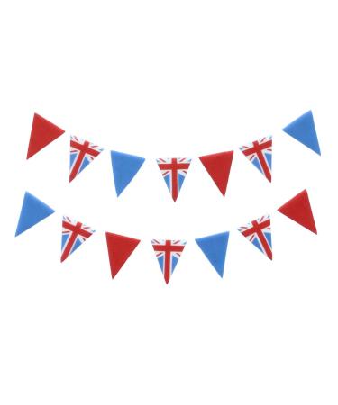 Union Jack Edible Bunting - 28 Pack - Stef Chef Cake Bling