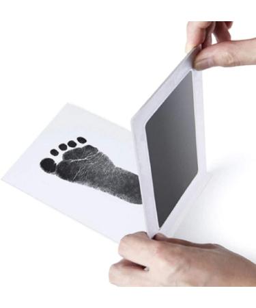 Non-Toxic Baby Footprints & Handprint Inkless Kit | Safe Souvenir for Newborns & Pets | Black Ink | 0-6 Months - Buy Online on SooperMarket.com