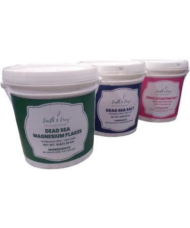 Earth & Envy Dead Sea Salt 5LB Medium Fine Grain - Fragrance-Free, Moisturizing & Detoxifying - Buy Online on SooperMarket.com