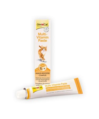 GimCat Multi-Vitamin Paste - Healthy cat snack activates defenses and strengthens the immune system - 1 tube (1 x 200 g)