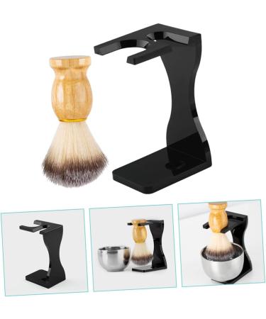 Premium 1 Set Shaving Kit | Shaving Brush Rack & Cream Holder for Men | Multifunctional Acrylic Shaving Tool - Buy Online on SooperMarket.com