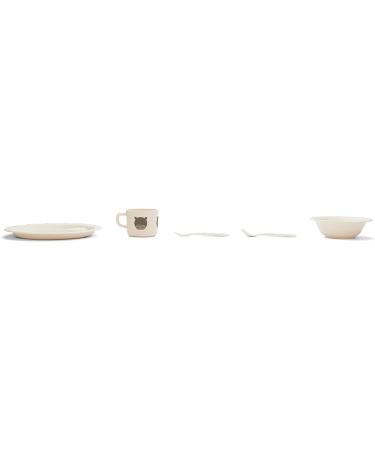 Red Rover Kids' Bamboo Dinner Set Off-White Hippo Design | 2.75 x 11 x 10.25 inches - Buy Online on SooperMarket.com