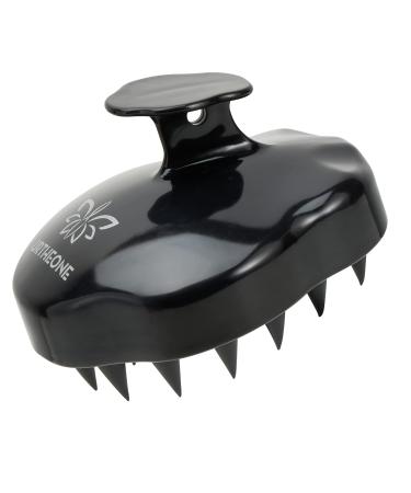 Hair Scalp Massager Shampoo Brush,Soft Silicone Hair Scrub Brush for Wet Dry Hair, Relax Scalp, Reduce Dandruff,Promote Hair Growth,Scalp Scrubber Hair Care Tools for Shower (Black)