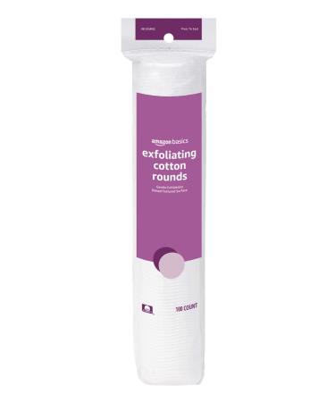 Amazon Basics Exfoliating Cotton Rounds  100 Count 100 Count (Pack of 1)