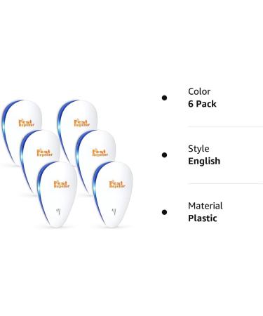 AMIAEDU Ultrasonic Pest Repeller 6 Pack - Indoor Plug-in Repellent for Roach, Spider, Ants, Insect, Rodents - Mouse Control for Home, Kitchen, Warehouse, Hotel - Buy Online on SooperMarket.com